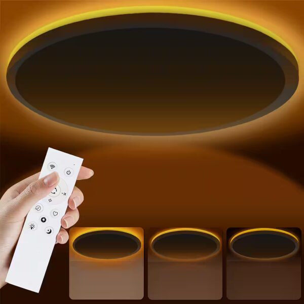 LED ceiling light, 24W 3200LM 30cm Dimmable with remote control 3000K-6500K