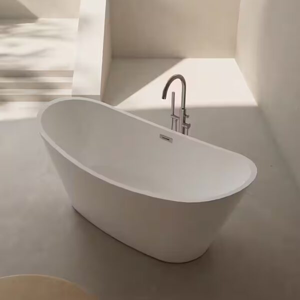 Bathtub Lagos freestanding, made of high-quality sanitary acrylic, with pop-up valve