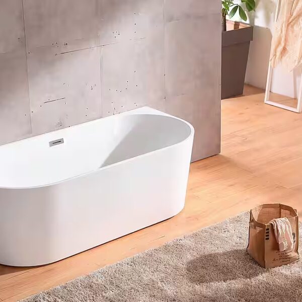 Alvor bathtub welltime, freestanding, made of high-quality sanitary acrylic, with pop-up valve
