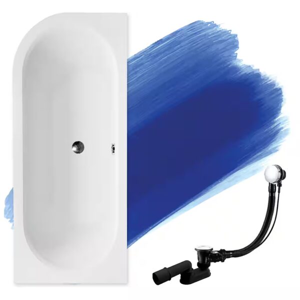 Corner bathtub Avita 180x80 (Left/Right), drain fitting & feet FREE