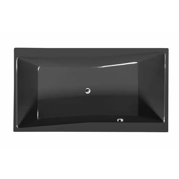 QUEST rectangular bathtub, 180x100x49cm, dark grey