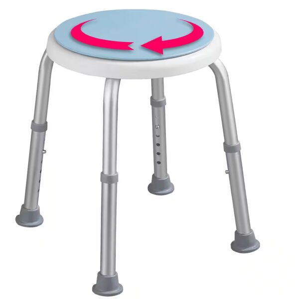 Peter shower stool, 360-degree rotatable, height adjustable