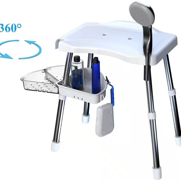 Shower and bath stool Tray Super Load capacity up to 150 kg, TÜV/GS certified