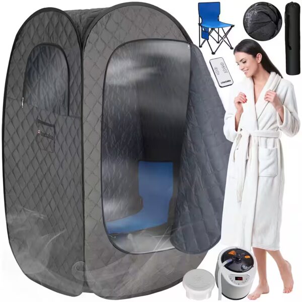 Mobile steam sauna ThermaLuxe I, 1000 W, 15 temperature levels Includes remote control, mat, folding chair and carrying bags