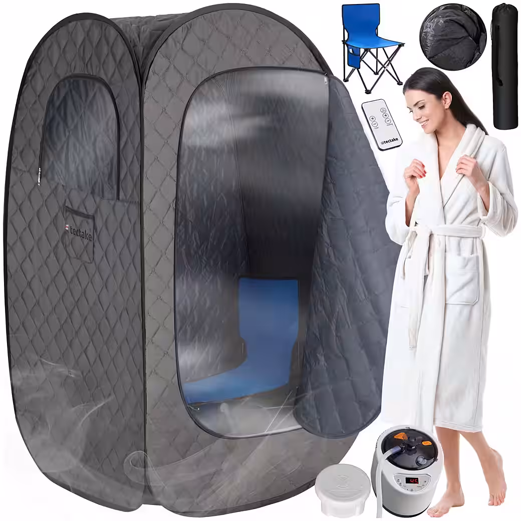 Mobile steam sauna ThermaLuxe I, 1000 W, 15 temperature levels Includes remote control, mat, folding chair and carrying bags
