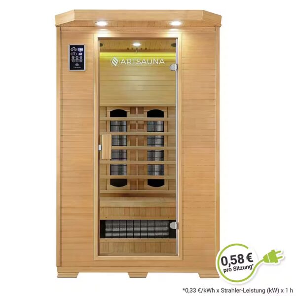 Oslo infrared cabin For 2 people, hemlock wood, hi-fi system, ionizer, LED color light