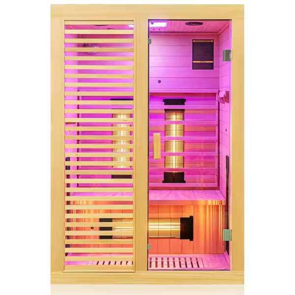 HAMLIN 130 infrared cabin, heat cabin for up to 2 people, 5 full-spectrum emitters