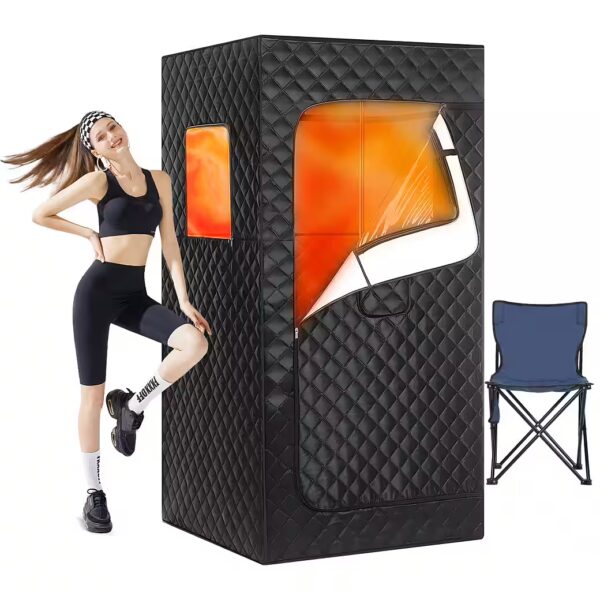 Sauna Steam Sauna for Home Use 90×90×180 cm, Portable Home Sauna, Relaxation
