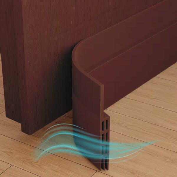 Door bottom seal 2 x 1 m, cuttable, self-adhesive door seal, draught excluder