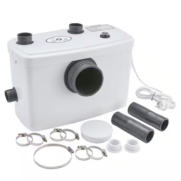 Wastewater lifting station, 600 W, for toilet, shower, sink, 100 l/min, white