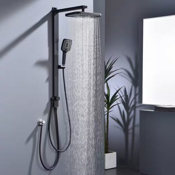 Shower system rain shower, shower system without fittings, hand shower with 3 functions
