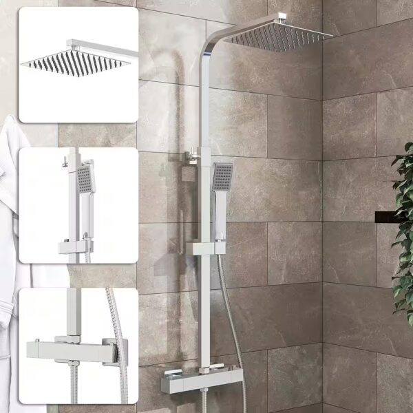 Shower system 20x20cm square rain shower set with shower head
