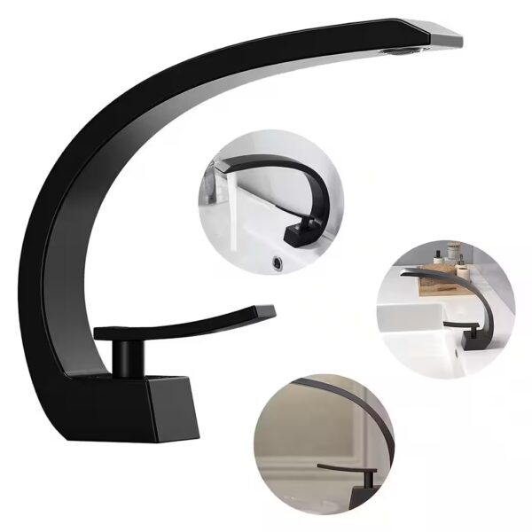 Waterfall bathroom faucet, kitchen faucet, single lever