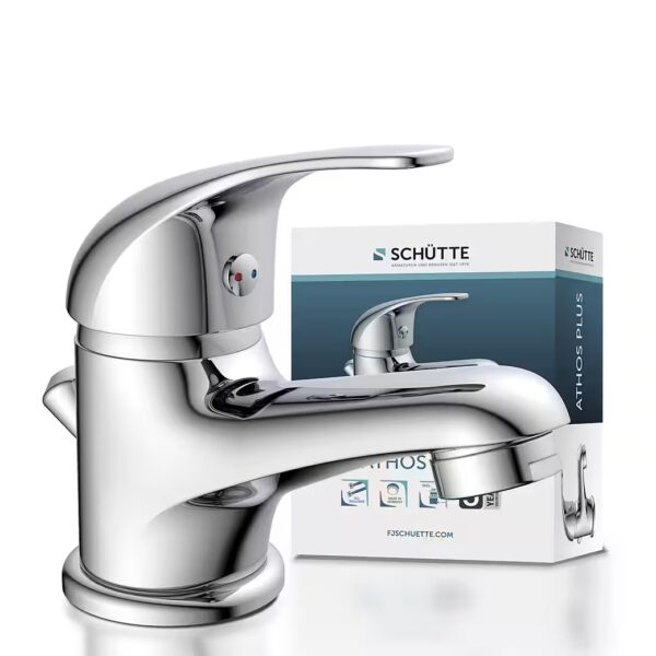 ATHOS PLUS washbasin tap Low-noise cartridge, brand-name mixing nozzle, including pull rod