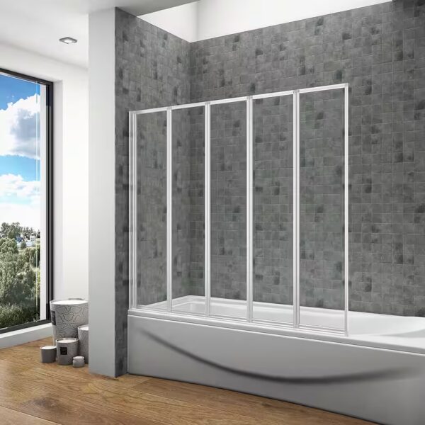 Bathtub screen glass wall folding wall bathtub screen shower screen for bathtub 120x140cm
