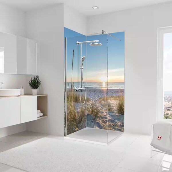 Bathroom backsplash DecoDesign photo motif sunset dune