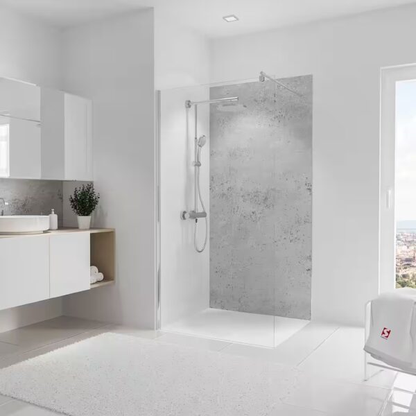 Bathroom backsplash DecoDesign decor stone grey-light