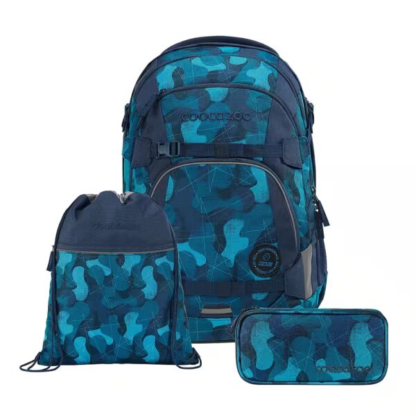 School bag backpack set “Cloudy Camou”, 3-piece