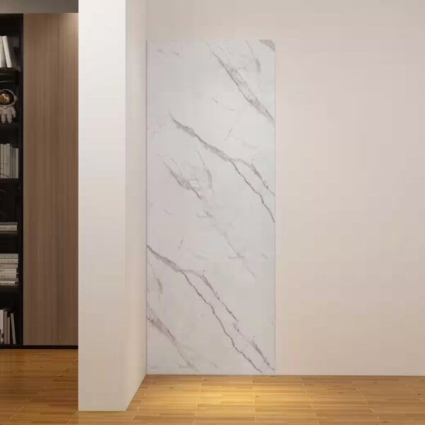 Shower wall panel 3mm with white stone pattern PE-aluminum shower wall panels Shower wall