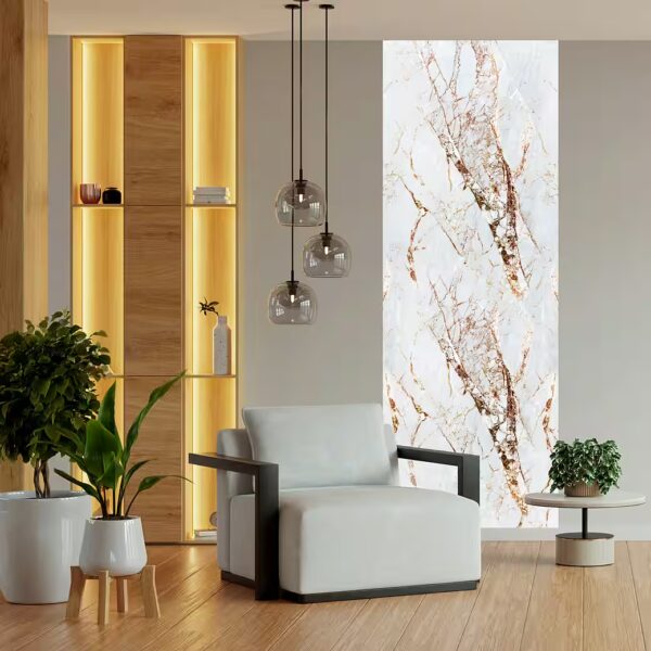 Vinyl Wallpaper Marble White