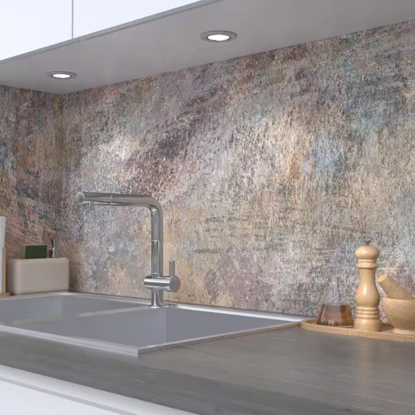 Kitchen Backsplash Self-Adhesive Kitchen Backsplash Abstract Worn Concrete Foil
