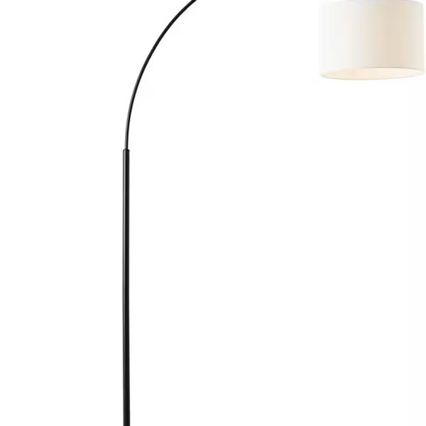 Elijah floor lamp Without light source, arc lamp with fabric shade, Ø 36cm