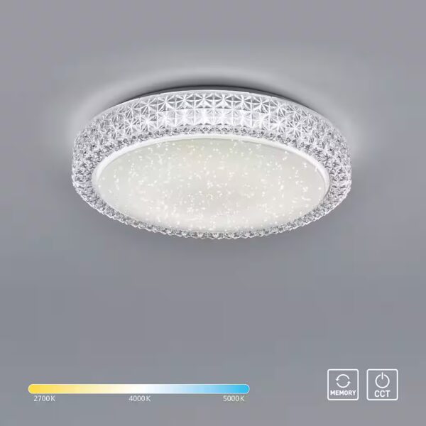 FRIDA ceiling light Memory function after power disconnection, integrated LED, neutral white, daylight white, warm white - cool white, LED, CCT-unable white, series switch, memory function after power disconnection