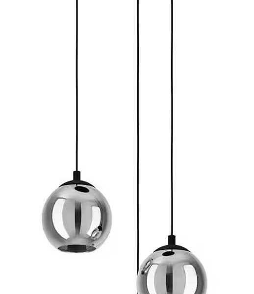 ARISCANI pendant lamp Without light bulb, dining table lamp, pendant lamp, smoked glass black transparent, E27