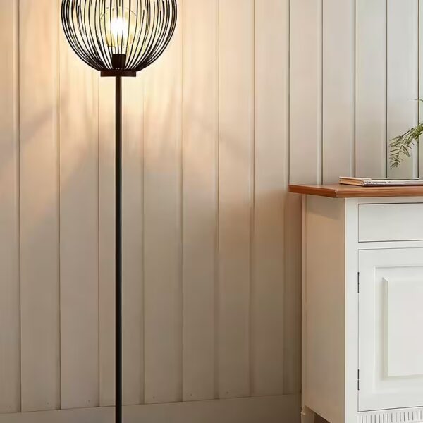 Tonnia floor lamp Replaceable light source; without light source, the floor lamp provides a special light and shadow effect when switched on.