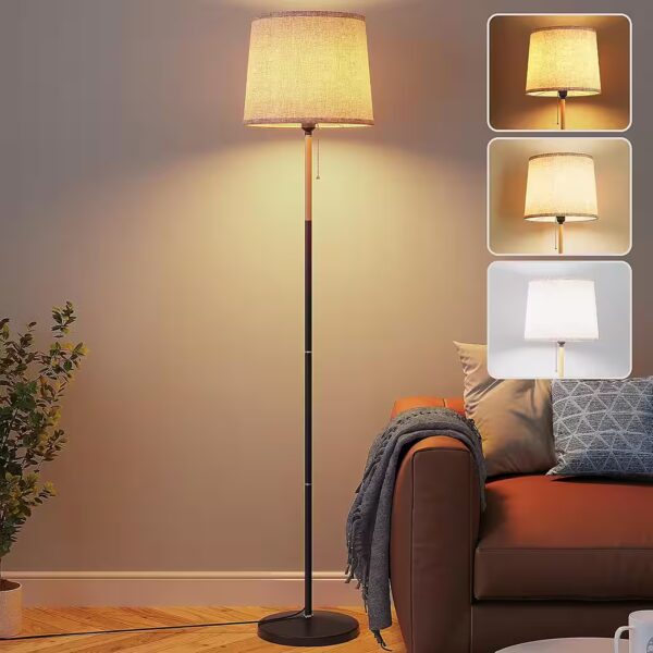 Floor lamp with smart LED bulb & remote control 170cm tall floor lamp including 9W LED, E27 socket, for living room, bedroom, office
