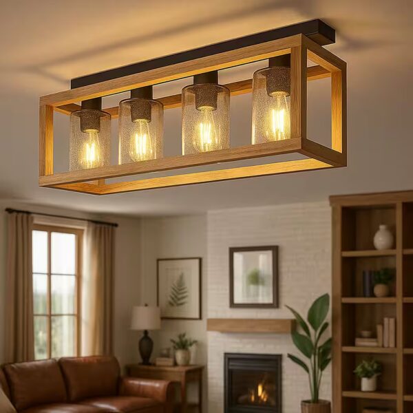 Ceiling light. Light bulb not included, retro ceiling lamp for dining table, rustic country-style ceiling light