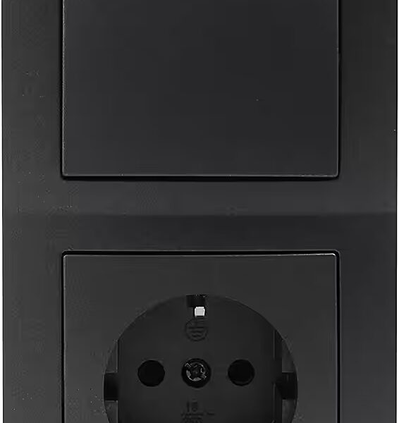 McPower Flair 2-gang professional socket set, 3-piece, with door, safety contact