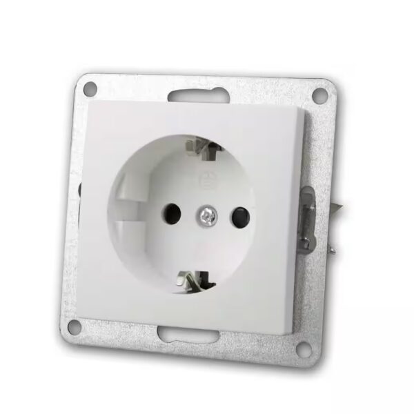 FLAIR socket, white, 250V~/16A, flush-mounted, without frame, screw-in flush-mount switch
