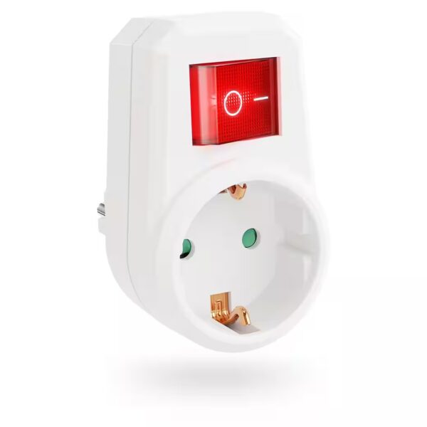 Single socket adapter with switch - inline switch without cable, multiple socket