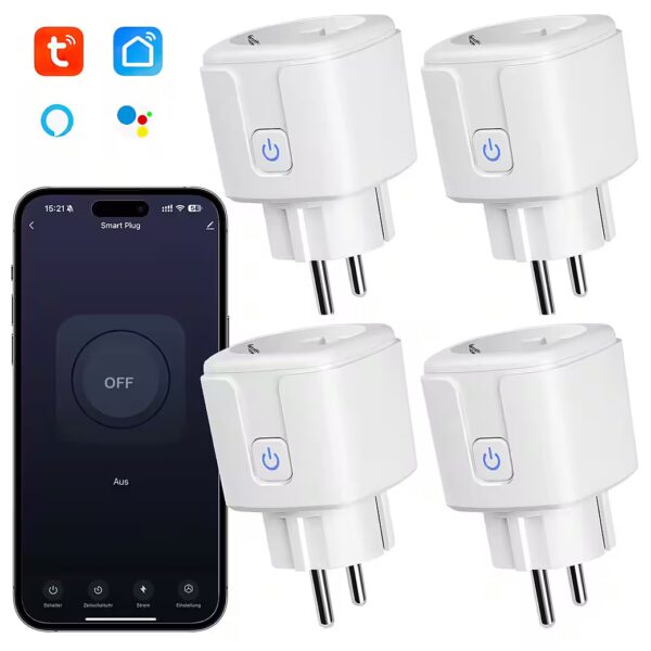 Wi-Fi smart plug, remote access, voice control, smart plug with power meter