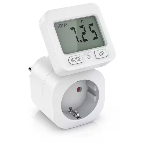 Energy cost meter, max. 3680 W, electricity meter, power consumption meter