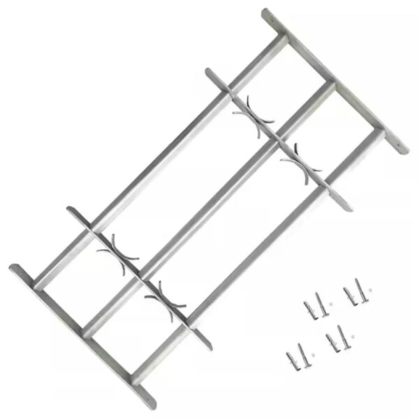 Window grille, adjustable, for windows, galvanized steel, 450 mm high