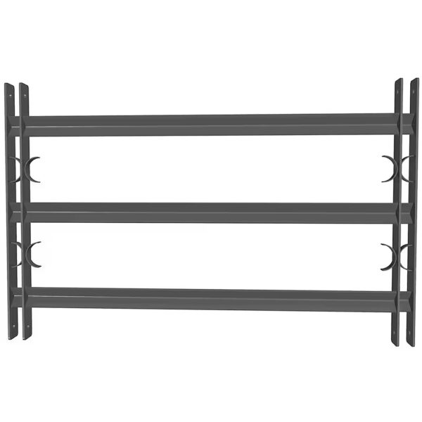 Window balcony railing, window security grille, steel railing, balcony, silver