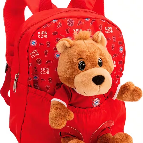 FC Bayern Munich children's backpack including plush bear Berni (25 cm)
