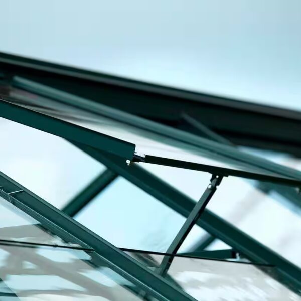 Roof window without glazing, green