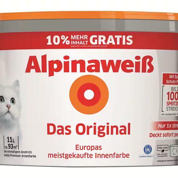 Alpina White wall paint, the original: 10 liters + 1 liter free
