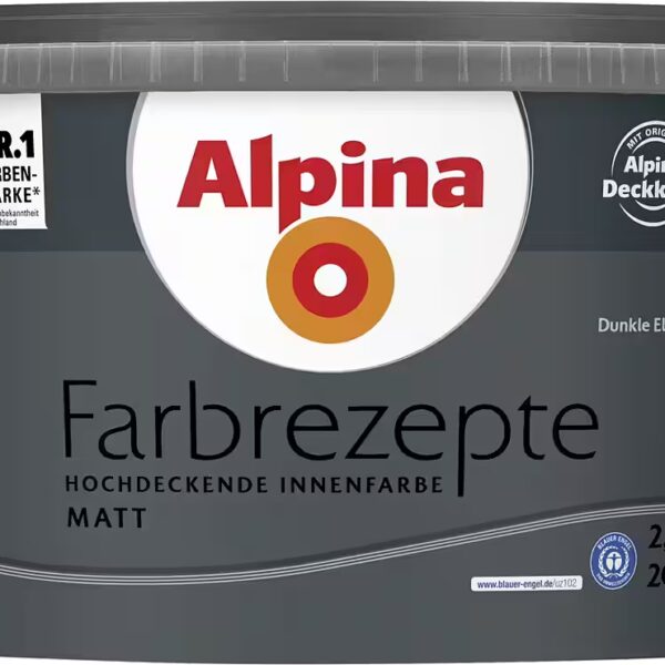 Alpina wall paint color recipes Dark Elegance matt 2.5 L