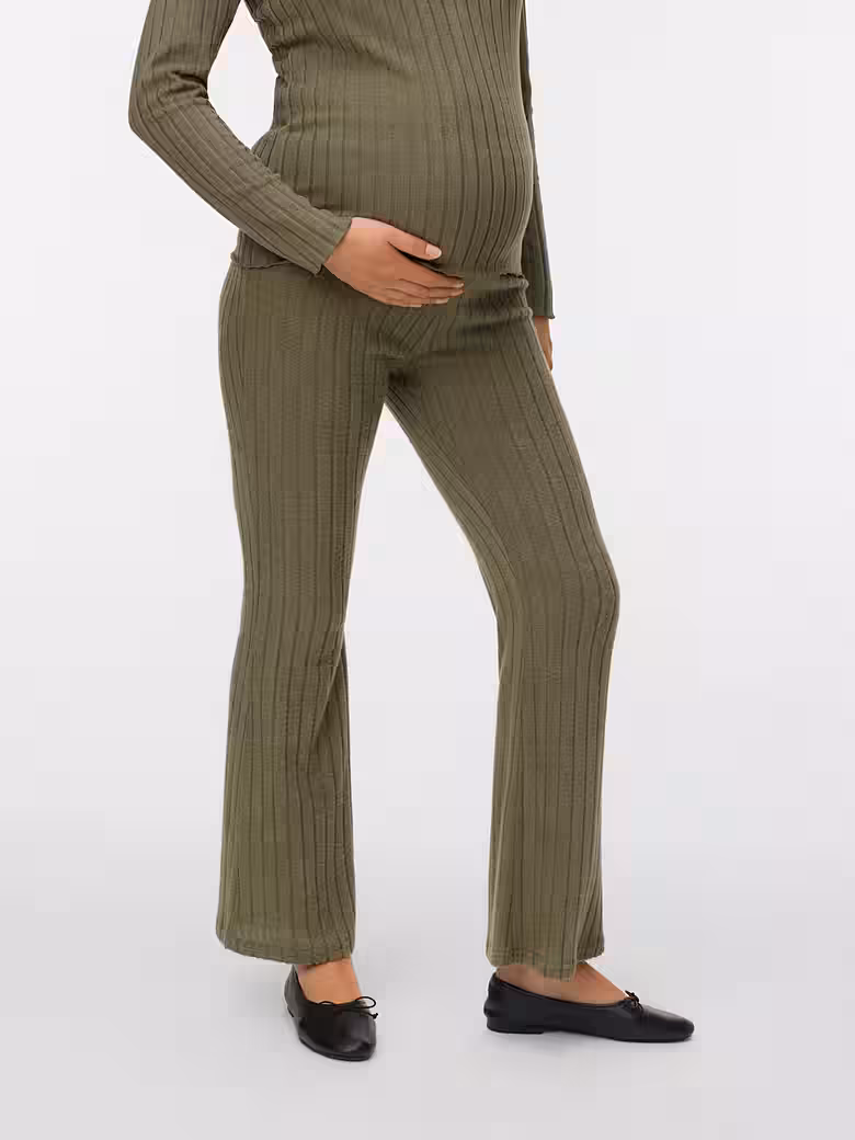 Stretch maternity trousers MLFELIZIA FLARED JRS PANTS HW NOOS