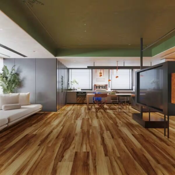 Vinyl laminate flooring, click system, 5mm thick, wood look, pack