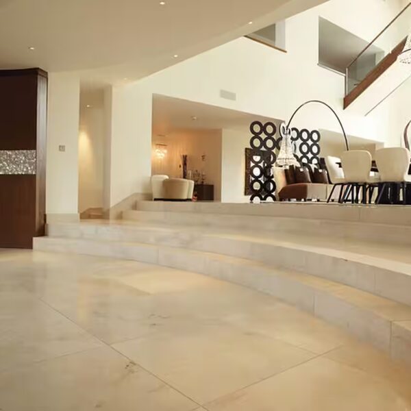 Floor tile: Elegant marble flooring for the living room in white