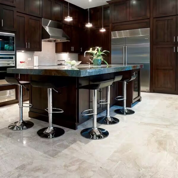 Marble natural stone floor tiles Bianco White for floors - High-quality flooring