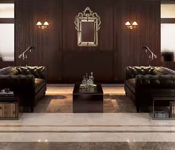 Elegant beige marble floor tiles for the living room - High-quality flooring