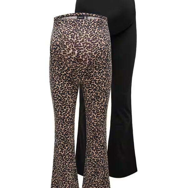 Maternity leggings OLMLOVELY LEO FLARED PANT 2-PACK NOOS