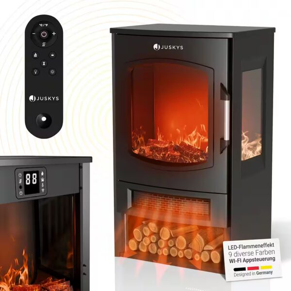 Electric fireplace Flame effects, Wi-Fi/app control, heating function, remote control