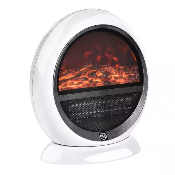 Electric fireplace LED Electric Fireplace Mini Tabletop Freestanding Fireplace with Flame Effect 1500W White
